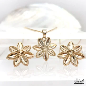 نیم ست ژوپینگ طرح گل بدون نگین