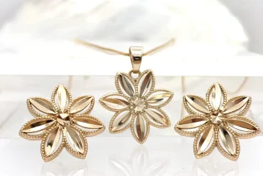 نیم ست ژوپینگ طرح گل بدون نگین