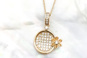 خرید گردنبند ظریف ژوپینگ با آویز نگین دار 140304118