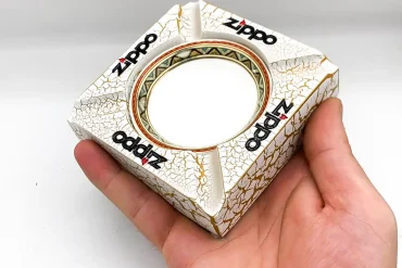 خرید زیرسیگاری زیپو مربعی سرامیکی سفید