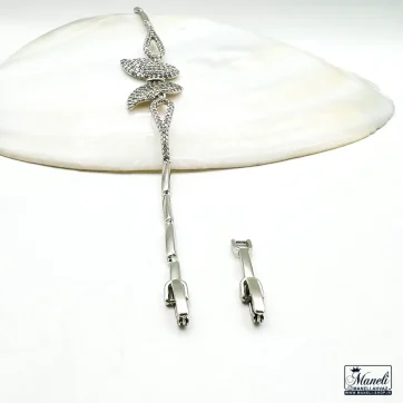 قیمت و خرید دستبند پروانه ژوپینگ نقره ای