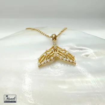 خرید گردنبند دم ماهی با مرواریدهای ریز