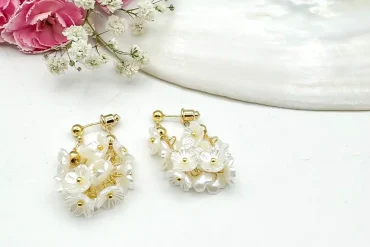 گوشواره طرح گل استیل رنگ ثابت | آبکاری درجه یک 14030591