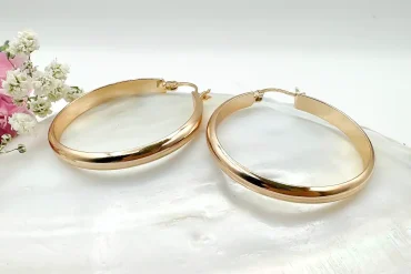 گوشواره حلقه ای ساده ژوپینگ | طلایی | ضدحسایست 140305106