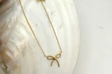 خرید گردنبند استیل طرح پاپیون | رنگ ثابت