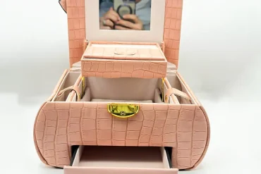 جعبه جواهراتی لاکچری | جادار و زیبا | رنگ گلبهی 14030574