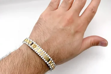 دستبند رولکس استیل ضد حساسیت: سیلور گلد | کیفیت عالی 14030607