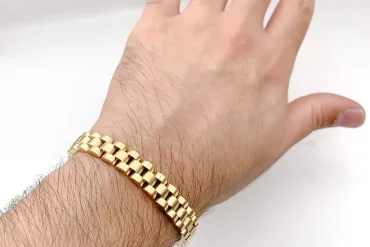 دستبند رولکس طلایی مردانه یا زنانه | 4میل | کیفیت درجه یک 14030610