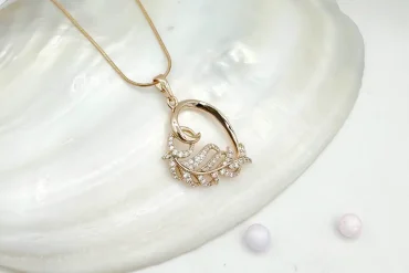 گردنبند طرح قلب و برگ ژوپینگ | ضدحساسیت 14030579