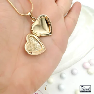 خرید گردنبند لاکت (بازشو) طرح قلب ژوپینگ | مناسب دعا