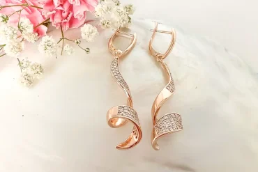 گوشواره ژوپینگ با طراحی مارپیچی | ضدحساسیت | رنگ ثابت 14030596