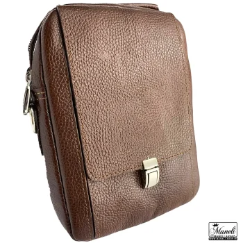 کیف رودوشی چرم اصل قهوه ای