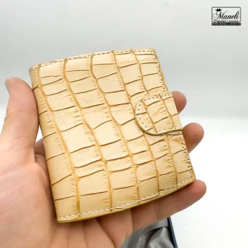 جاسیگاری جیبی روکش چرم | رنگ قهوه ای و کرمی 14030645