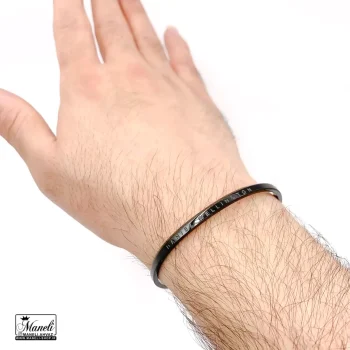 بنگل مردانه دنیل ولینگتون | نقره‌ای و مشکی | استیل با رنگ ثابت 14030721 - Image 3