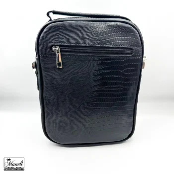 کیف رودوشی مشکی چرم طبیعی | طرح کروکودیلی 14030638 - Image 4