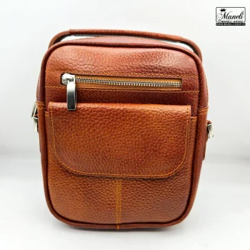 کیف رودوشی چرم طبیعی کلاسیک عسلی