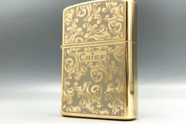 فندک لاکچری طلایی Chief طرح زیپو | بنزینی | کیفیت بالا 14030712