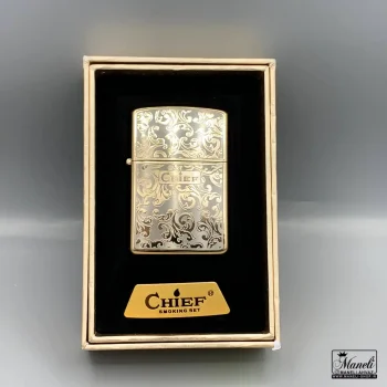 فندک لاکچری طلایی Chief طرح زیپو | بنزینی | کیفیت بالا 14030712 - Image 4