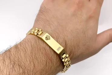 دستبند خاص مردانه رولکس طلایی | استیل رنگ ثابت 14030722