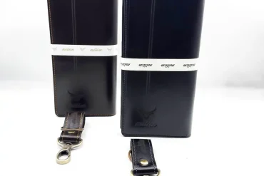 ست کیف پول و جاکلیدی چرم طبیعی milion | قهوه ای و مشکی 14030655