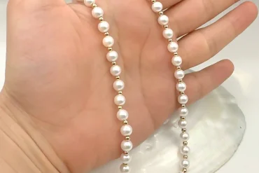 گردنبند تمام مروارید ژوپینگ | بالاترین کیفیت | رنگ ثابت 14030735