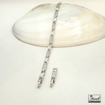 قیمت دستبند ژوپینگ زنانه سیلور نگینی | ضدحساسیت