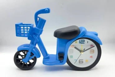 ساعت رومیزی فانتزی طرح دوچرخه | رنگ آبی 14030791