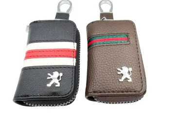 جاسوئیچی و کیف ریموت چرم خودرو با لوگوی پژو 14030769