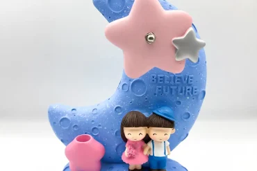 جامدادی دکوراتیو موزیکال عاشقانه طرح ماه و ستاره |آبی +ویدیوی محصول 14030781