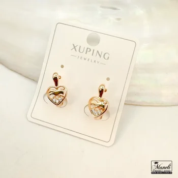 قیمت و خریدر گوشواره ژوپینگ طرح قلب ظریف