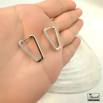 خرید و قیمت گوشواره ژوپینگ ساده نگین دار ضدحساسیت