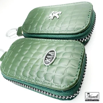 کیف ریموت و جاسوئیچی چرم | رنگ سبز کیا