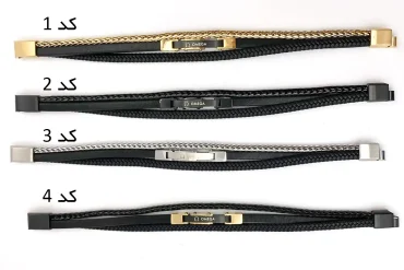 دستبند مردانه چرم استیل با قفل مگنتی | تنوع رنگبندی 14030724