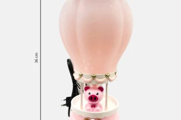چراغ خواب طرح خوک بالن سوار | صورتی 140307101