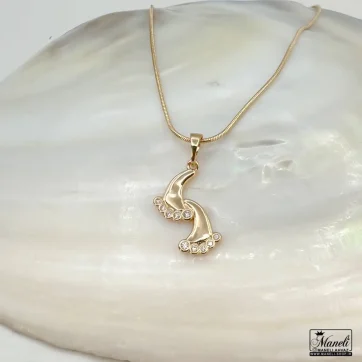 گردنبند ردپا طلایی ژوپینگ | رنگ ثابت 14030749