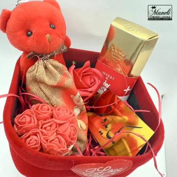 خرید باکس ولنتاین خرسی قرمز