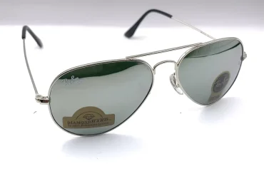 عینک ری بن دیاموند آینه ای | عدسی UV400 | فریم نقره ای 14030879