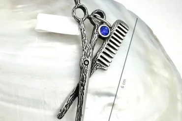 پلاک گردنبند قیچی بزرگ