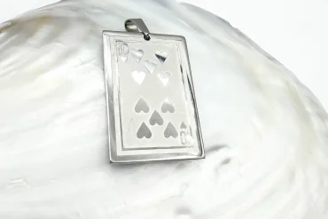 پلاک گردنبند طرح پاسور ده دل