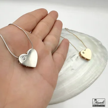 گردنبند قلب ساده ژوپینگ | رنگ نقره ای