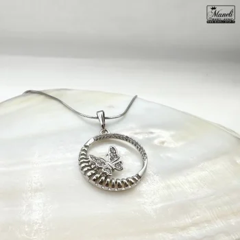 قیمت گردنبند نقره ای پروانه ژوپینگ