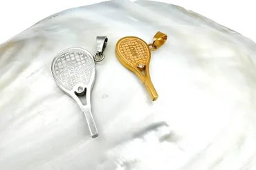 آویز گردنبند طرح راکت تنیس :برای عاشقان تنیس | رنگ ثابت 14030865