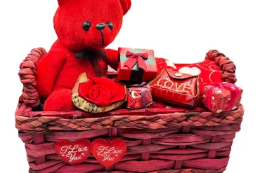 سبد خرس و هدیه ولنتاین | باکس کادویی جذاب و ارزان 14030845