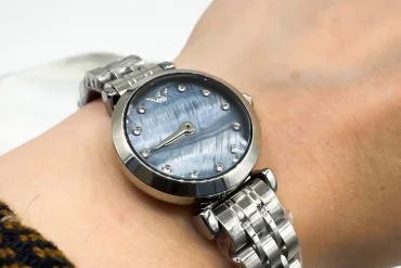 ساعت زنانه امپریو آرمانی نقره ای صفحه سورمه ای | متفاوت و لوکس 14031052