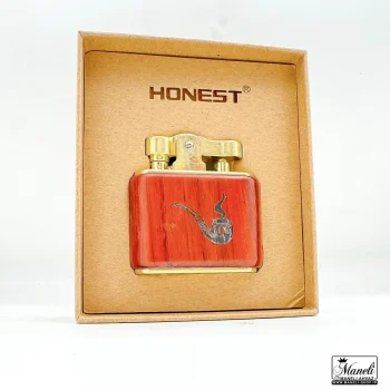 خرید فندک لاکچری بنزینی با بدنه چوبی هانست