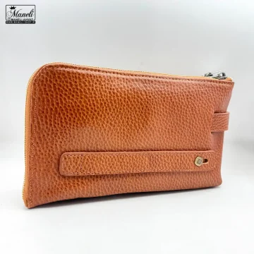 قیمت کیف دستی چرم طبیعی داپ کیت | رنگ عسلی