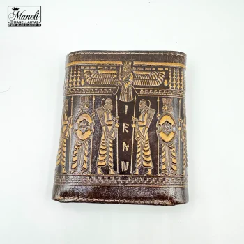 کیف پول چرم طبیعی دلاری با طرح فروهر و پاسارگاد 14031040 - Image 2