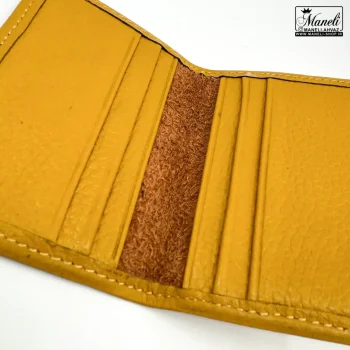کیف جاکارتی چرم طبیعی رنگ زرد|چرمسال 14031046 - Image 4