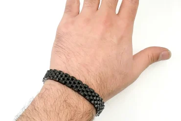 دستبند مردانه رولکس مشکی 10 میل | استیل 14031058