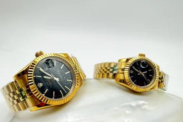 ست ساعت رولکس طلایی صفحه مشکی | جلوه‌ای از شکوه و زیبایی 14031012